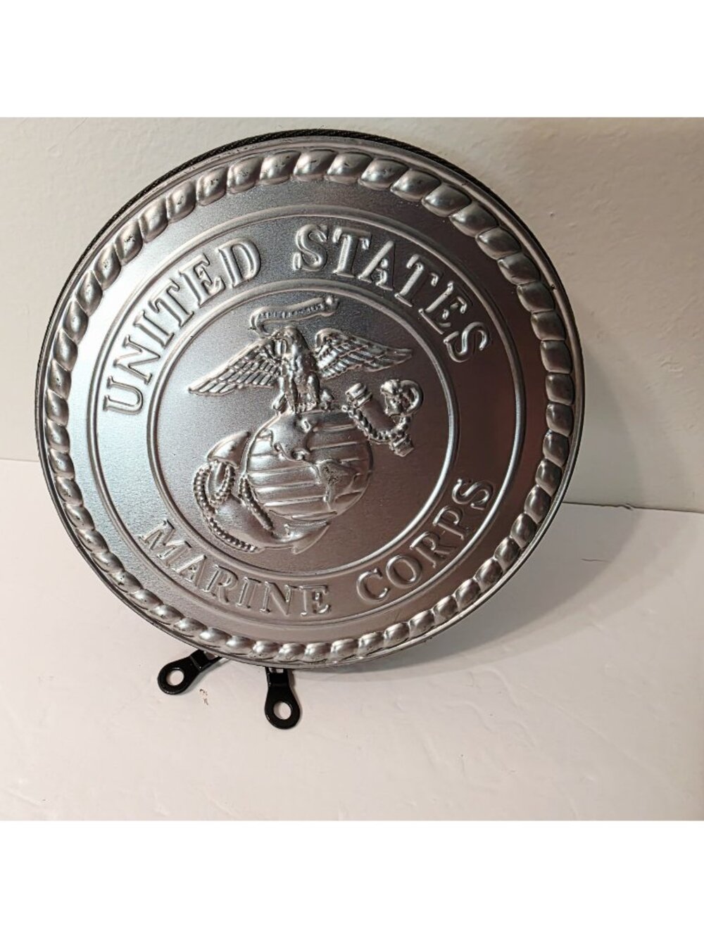 Vtg United States Marine Corps Tin Top CD/DVD Storage Carrying Case Holds 24